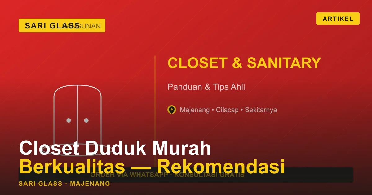 Closet Duduk Murah Berkualitas