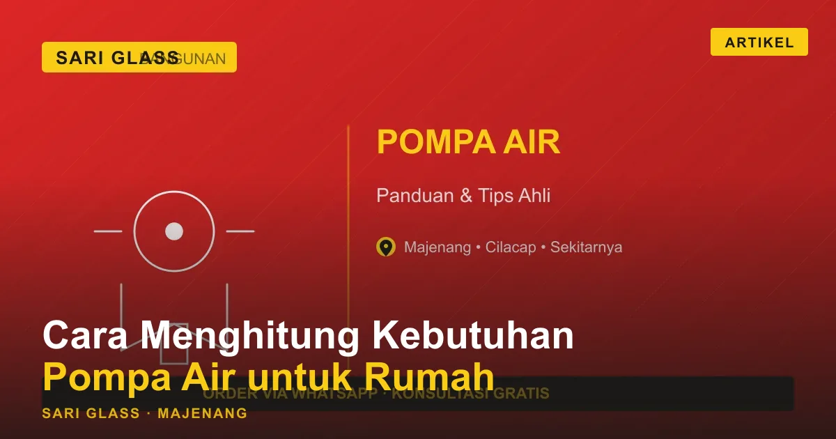 Cara Menghitung Kebutuhan Pompa Air untuk Rumah Majenang