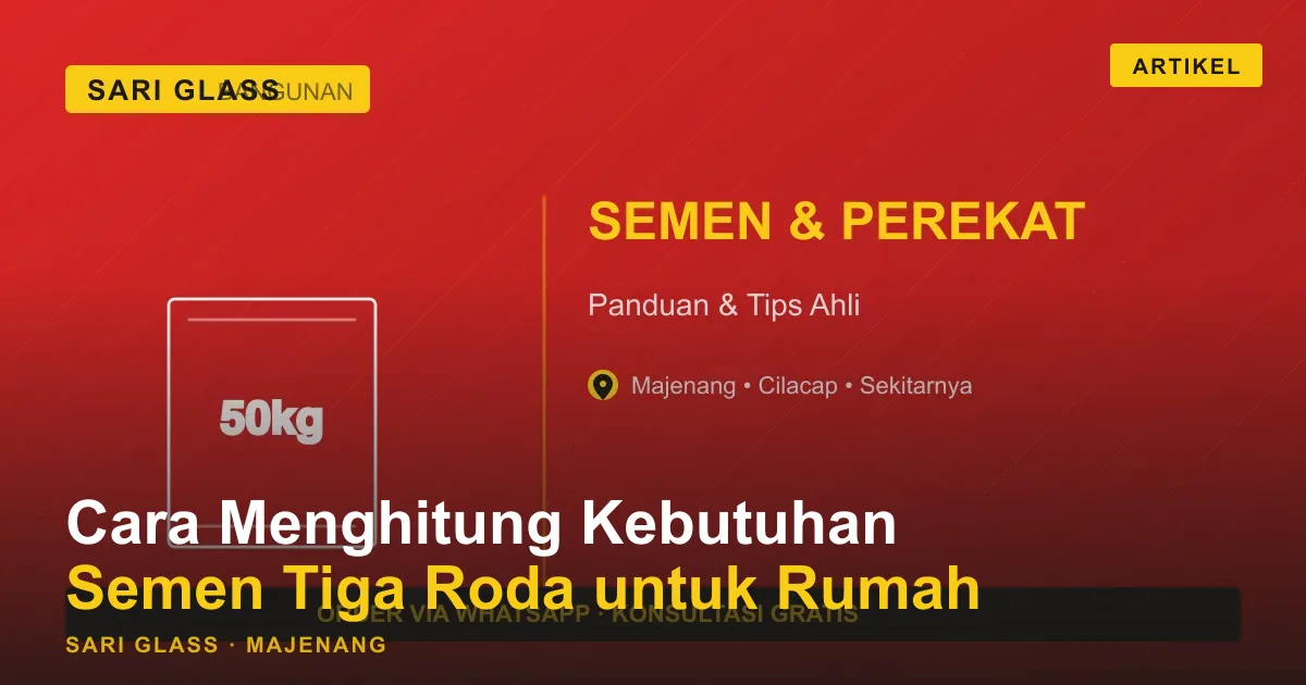 Cara Menghitung Kebutuhan Semen Tiga Roda untuk Rumah Majenang