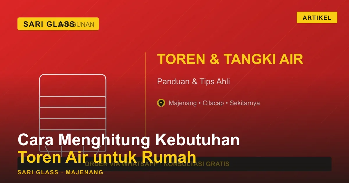 Cara Menghitung Kebutuhan Toren Air untuk Rumah Majenang