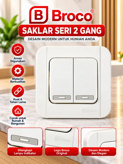 Broco Saklar Seri Galleo White