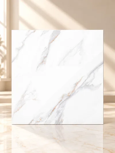 Keramik 50x50 Aversa White Tekstur Glossy