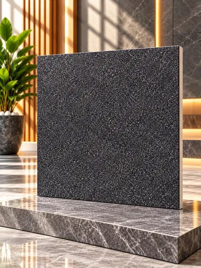 Keramik KIA 40x40 Impresso Rocky Black Tekstur Kasar