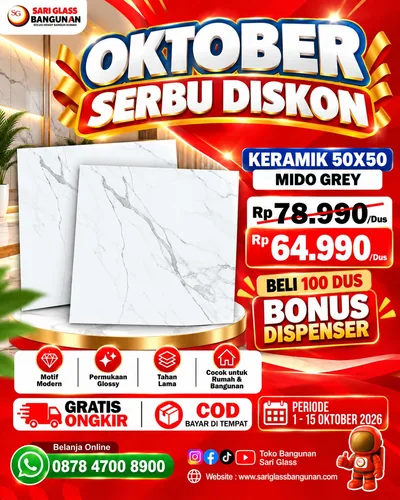 Keramik 50x50 Mido Grey motif marmer