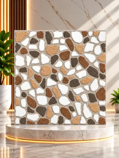 Keramik UNO 50x50 Charon Beige Tekstur Kasar