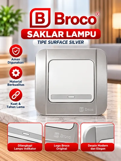 Broco Saklar Engkel Galleo Silver