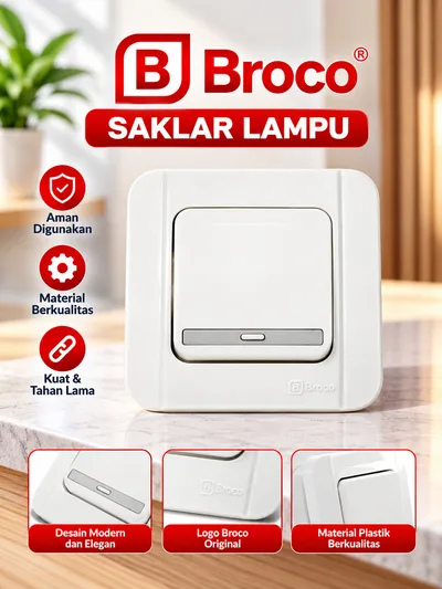Broco Saklar Engkel Galleo White