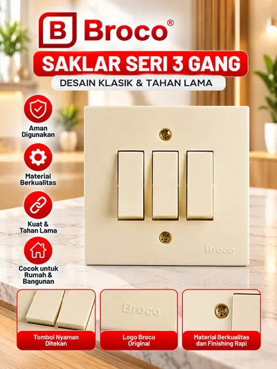 Broco Saklar Engkel Triple Newgee