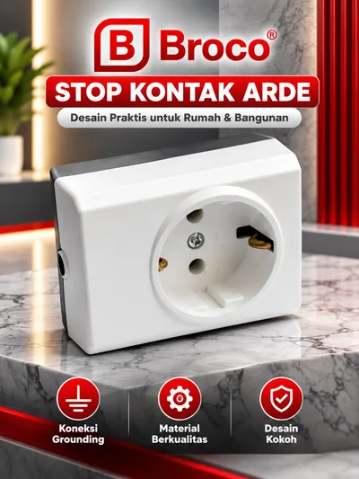 Broco Stopkontak 1 lubang NCP