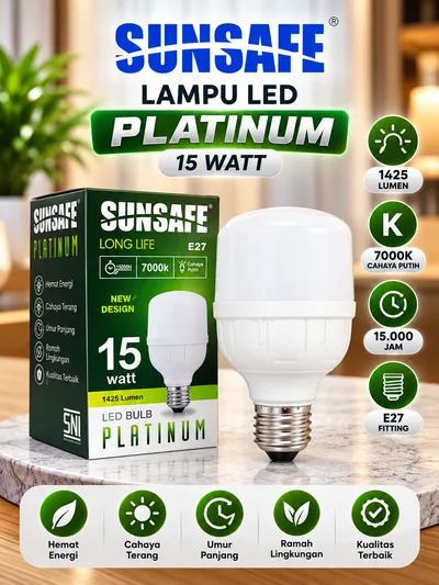 Lampu LED Sunsafe Platinum 15 Watt