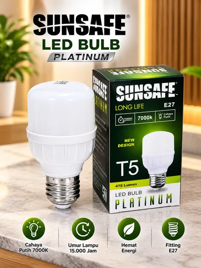 Lampu LED Sunsafe Platinum 5 watt