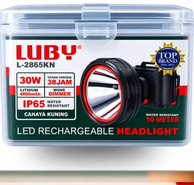 Senter kepala LED rechargeable Luby 2865