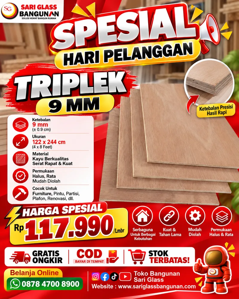 Triplek 9 mm 122x244