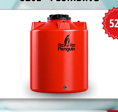 Toren air Penguin orange 520 liter plus plumbing