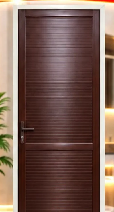 Pintu kamar mandi Ruvo aluminium full walnut Sari Glass Bangunan