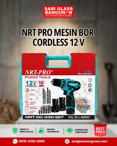 NRT Pro Mesin Bor Cordless 12V DC-330 Set