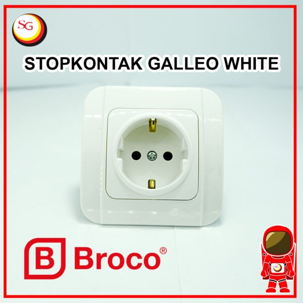 stop kontak broco galleo white | per pcs